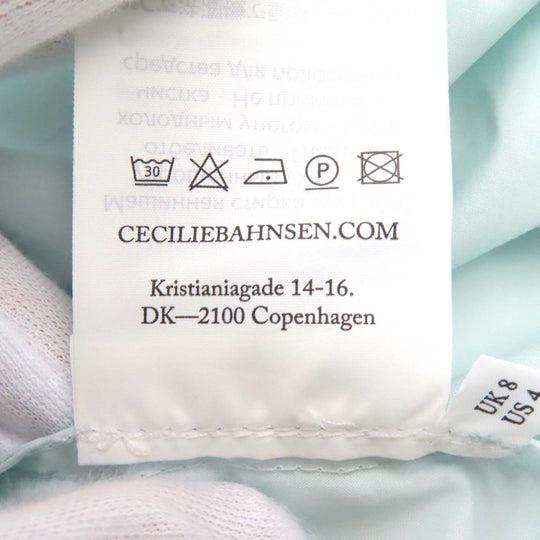 CECILIE BAHNSEN skirt Main: 100% cotton Light blue LILLY SKIRE Women UK 8 Used Authentic