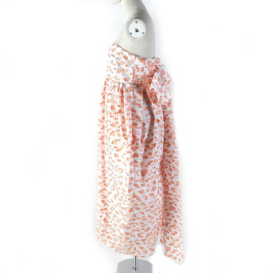 CECILIE BAHNSEN dress Main: 100% polyester Orange white JILLY DRESS Women UK14/US10 Used Authentic