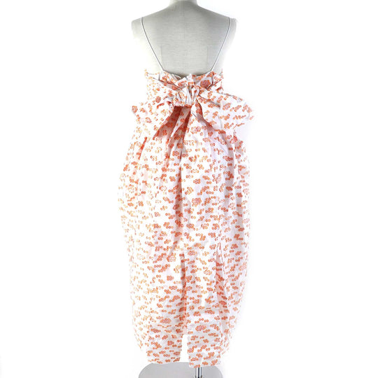 CECILIE BAHNSEN dress Main: 100% polyester Orange white JILLY DRESS Women UK14/US10 Used Authentic