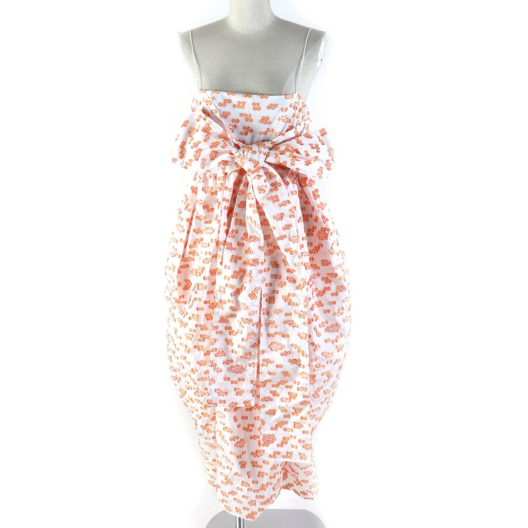 CECILIE BAHNSEN dress Main: 100% polyester Orange white JILLY DRESS Women UK14/US10 Used Authentic