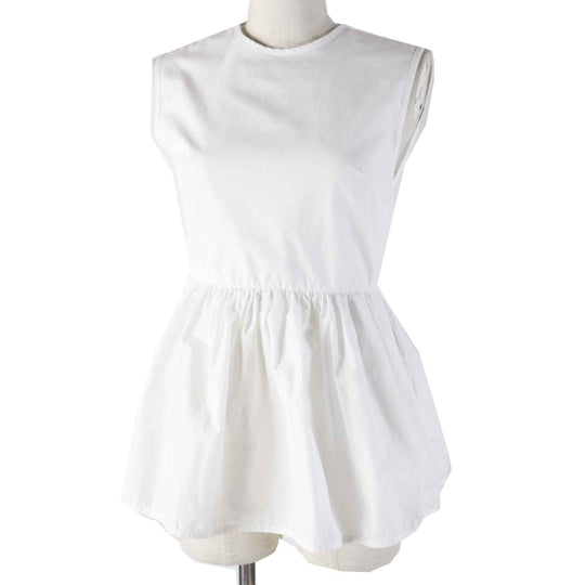 CECILIE BAHNSEN tops 1577-343-8031 Main: 100% cotton white Stainless Steel20-00107 EA TOP Women XS/S Used Authentic