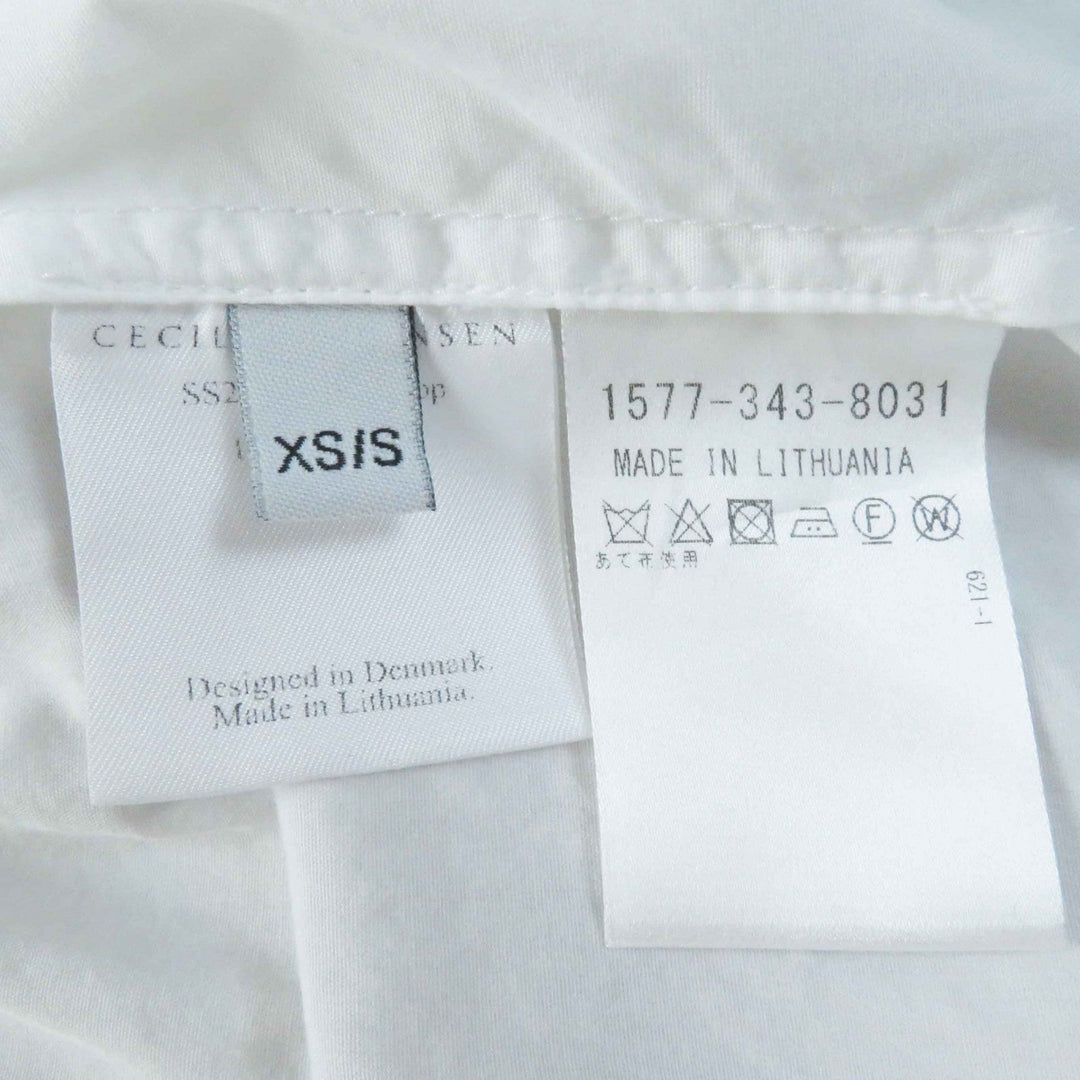 CECILIE BAHNSEN tops 1577-343-8031 Main: 100% cotton white Stainless Steel20-00107 EA TOP Women XS/S Used Authentic