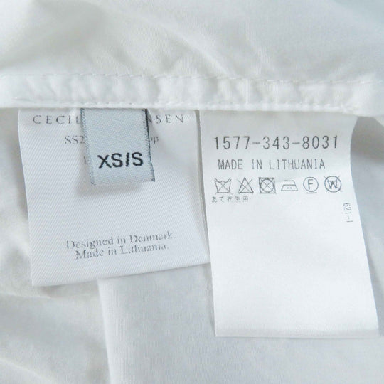 CECILIE BAHNSEN tops 1577-343-8031 Main: 100% cotton white Stainless Steel20-00107 EA TOP Women XS/S Used Authentic