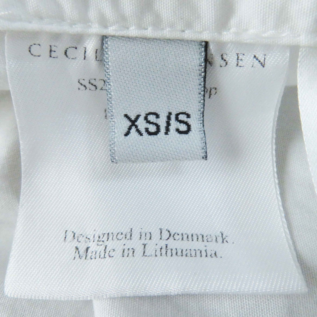 CECILIE BAHNSEN tops 1577-343-8031 Main: 100% cotton white Stainless Steel20-00107 EA TOP Women XS/S Used Authentic