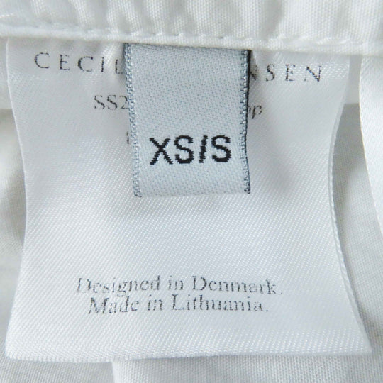 CECILIE BAHNSEN tops 1577-343-8031 Main: 100% cotton white Stainless Steel20-00107 EA TOP Women XS/S Used Authentic