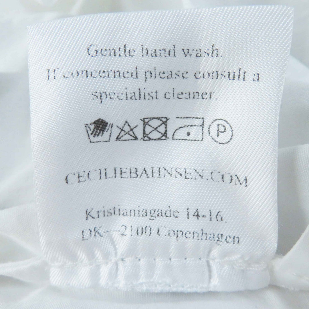 CECILIE BAHNSEN tops 1577-343-8031 Main: 100% cotton white Stainless Steel20-00107 EA TOP Women XS/S Used Authentic