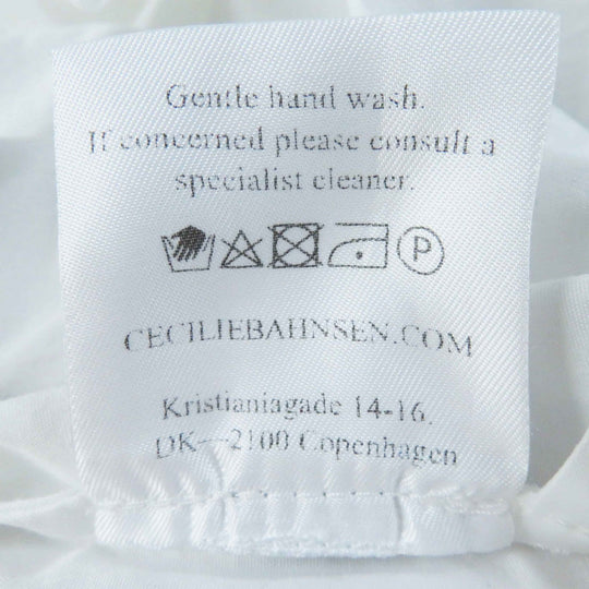 CECILIE BAHNSEN tops 1577-343-8031 Main: 100% cotton white Stainless Steel20-00107 EA TOP Women XS/S Used Authentic
