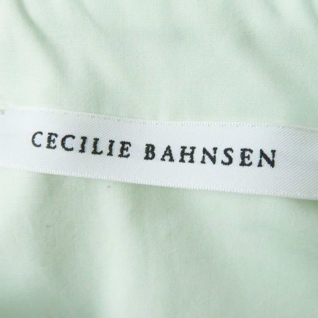 CECILIE BAHNSEN one piece RTW0064 Main: 100% cotton Light green PRIMEROSE DRESS Women 6 Used Authentic