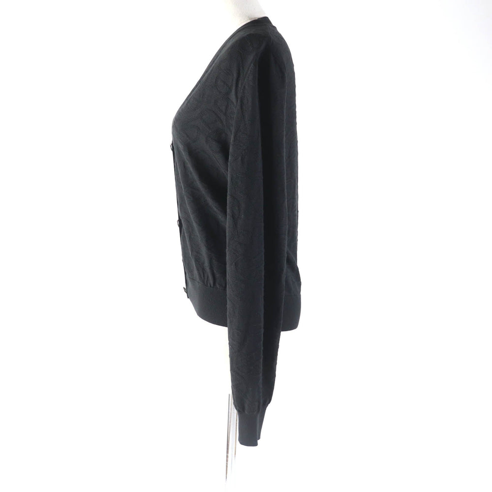 HERMES cardigan 4E2730DC Main: 57% silk, Main: 43% cotton black NAOUSS Women 38 Used Authentic