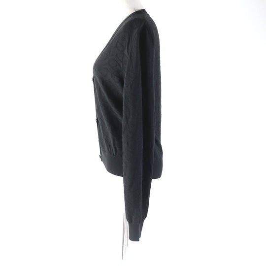 HERMES cardigan 4E2730DC Main: 57% silk, Main: 43% cotton black NAOUSS Women 38 Used Authentic