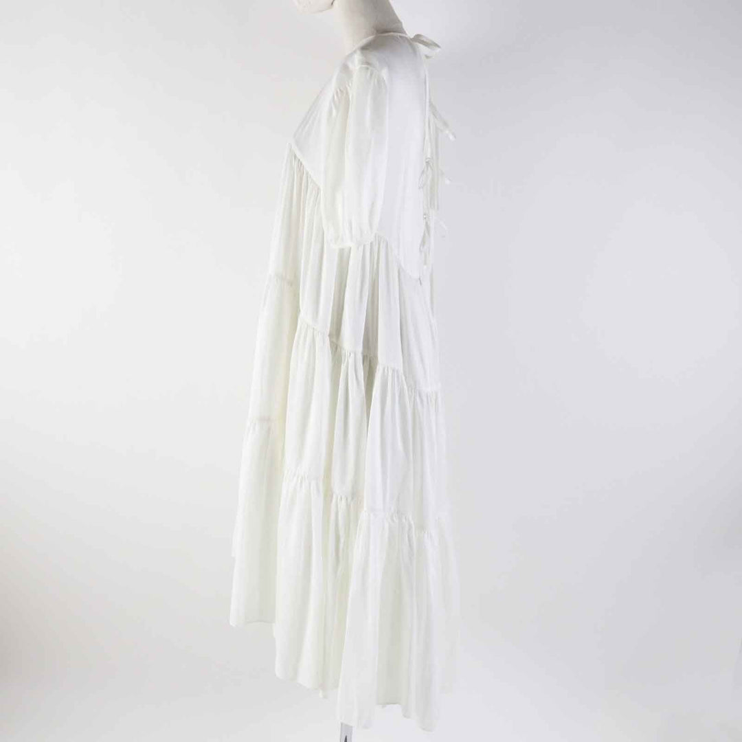 CECILIE BAHNSEN one piece Main: 50% polyester, Main: 50% polyamide white ESME DRESS Women UK 6 Used Authentic