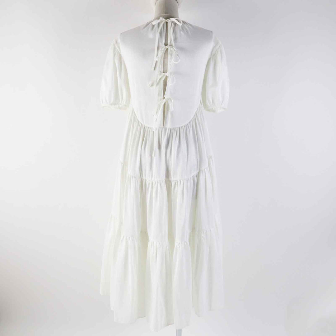 CECILIE BAHNSEN one piece Main: 50% polyester, Main: 50% polyamide white ESME DRESS Women UK 6 Used Authentic