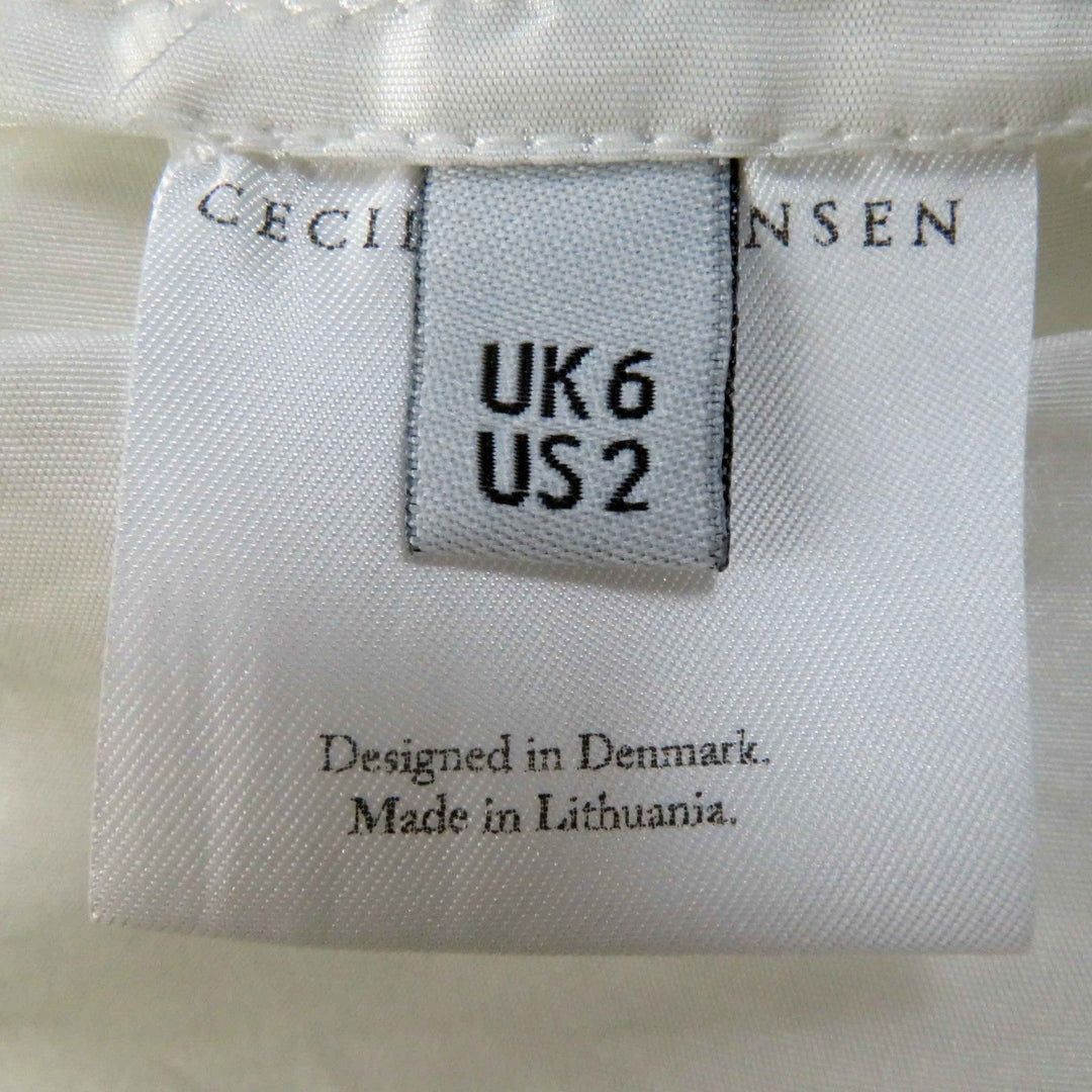 CECILIE BAHNSEN one piece Main: 50% polyester, Main: 50% polyamide white ESME DRESS Women UK 6 Used Authentic
