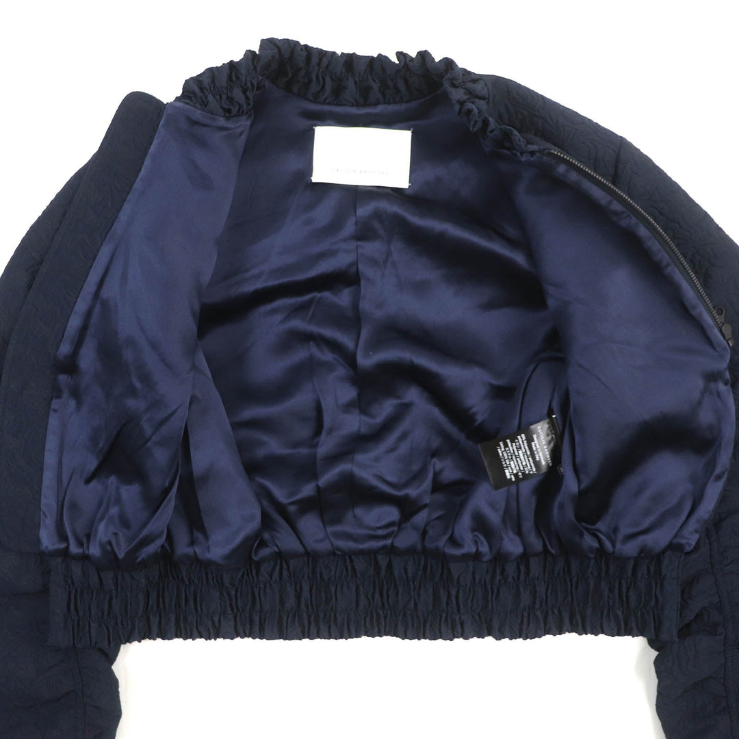 CECILIE BAHNSEN Jacket Outer: 69% nylon, Outer: 31% polyester, Lining: 100% silk Navy DENICE JACKET Women UK 6 Used Authentic