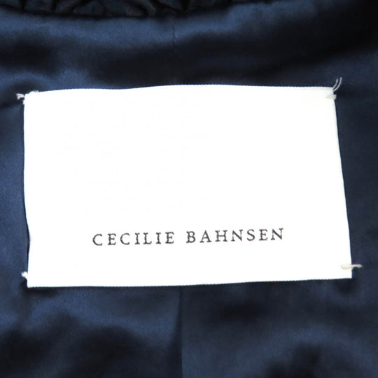 CECILIE BAHNSEN Jacket Outer: 69% nylon, Outer: 31% polyester, Lining: 100% silk Navy DENICE JACKET Women UK 6 Used Authentic