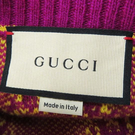 GUCCI one piece 718630 Main: 100% wool Purple yellow Women XS Used Authentic