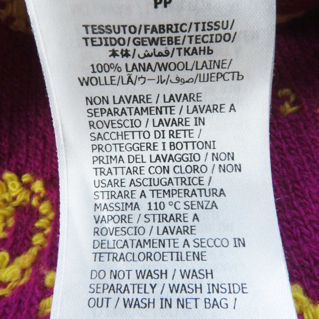 GUCCI one piece 718630 Main: 100% wool Purple yellow Women XS Used Authentic