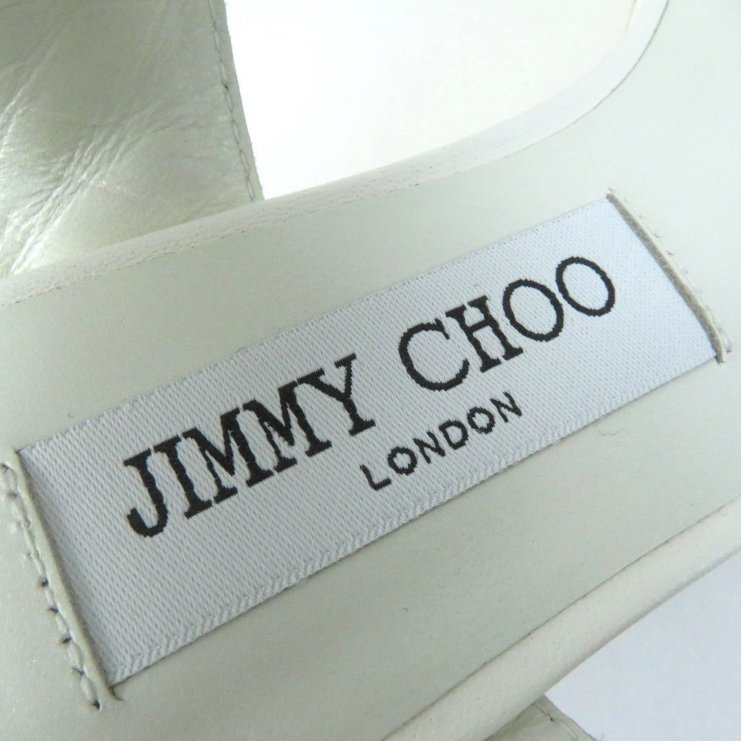 JIMMY CHOO Sandals Main: Leather white BLAIR Women 38 Used Authentic