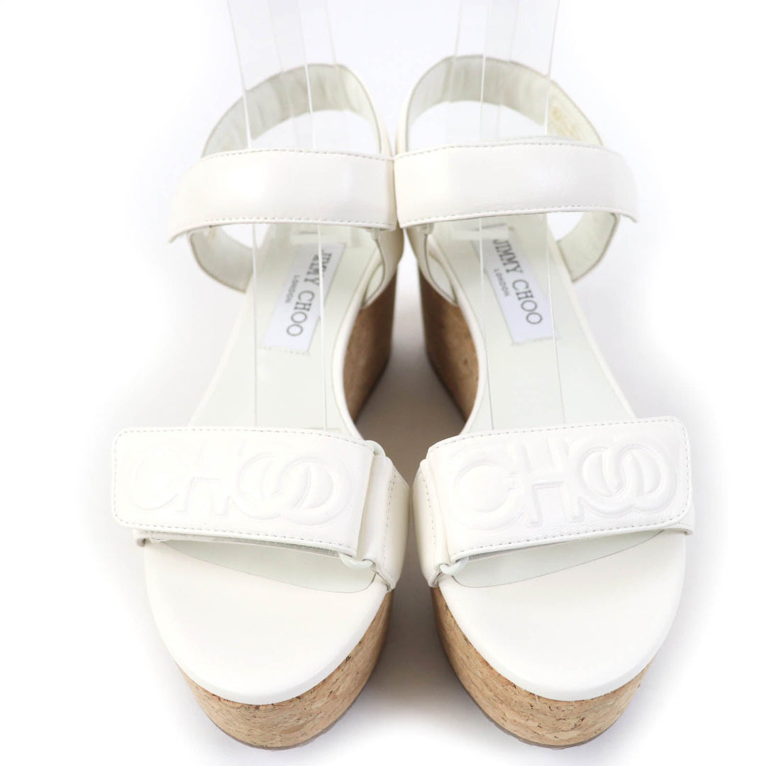 JIMMY CHOO Sandals Main: Leather white BLAIR Women 38 Used Authentic