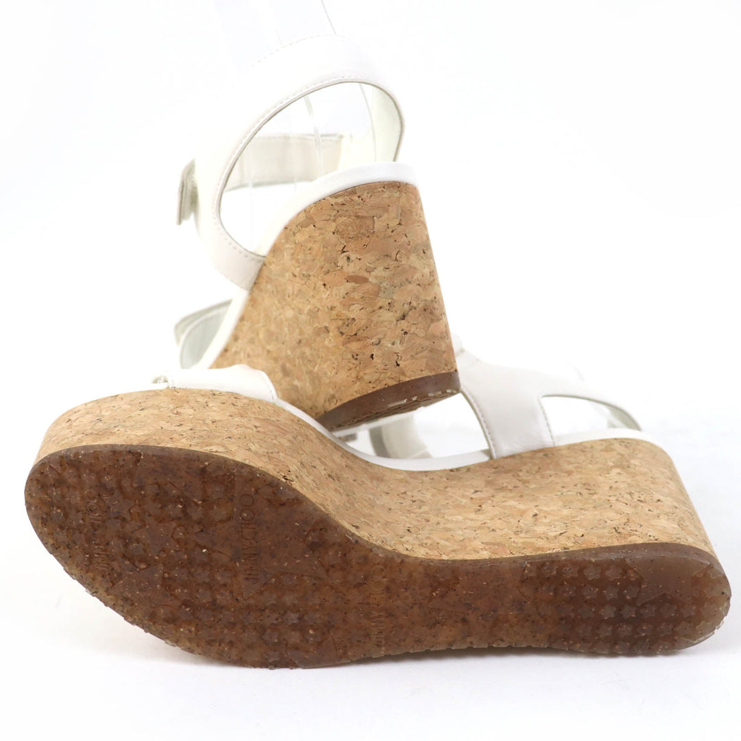 JIMMY CHOO Sandals Main: Leather white BLAIR Women 38 Used Authentic