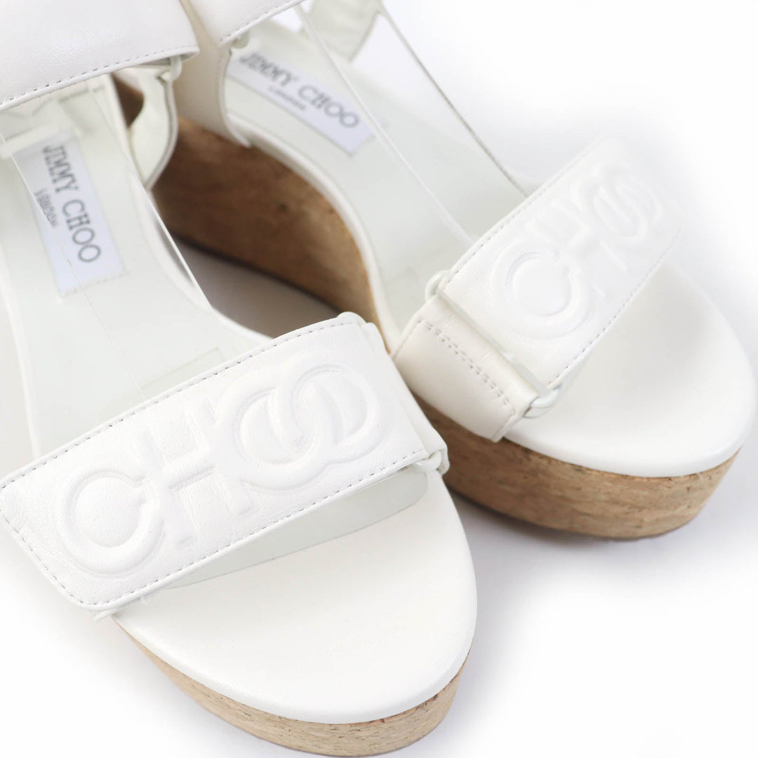 JIMMY CHOO Sandals Main: Leather white BLAIR Women 38 Used Authentic