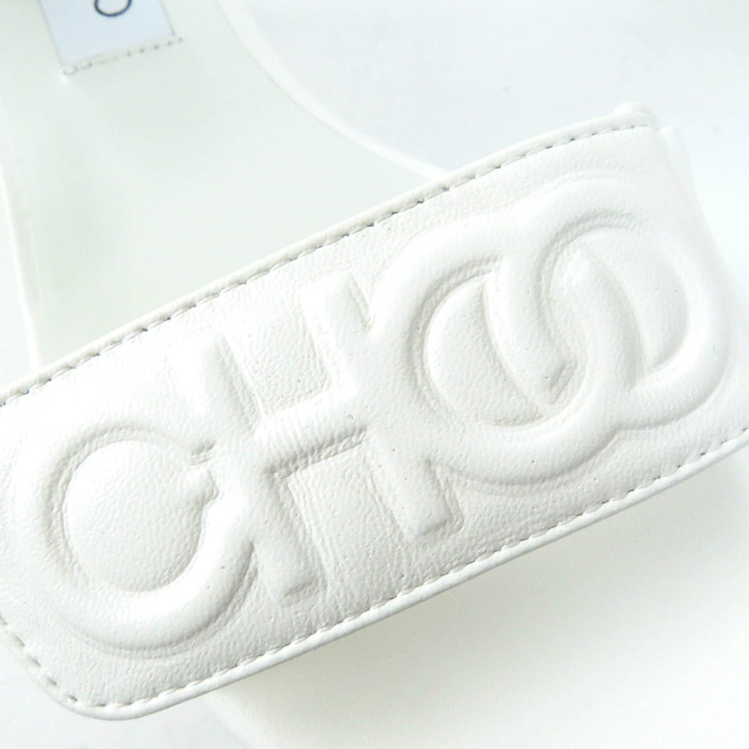 JIMMY CHOO Sandals Main: Leather white BLAIR Women 38 Used Authentic