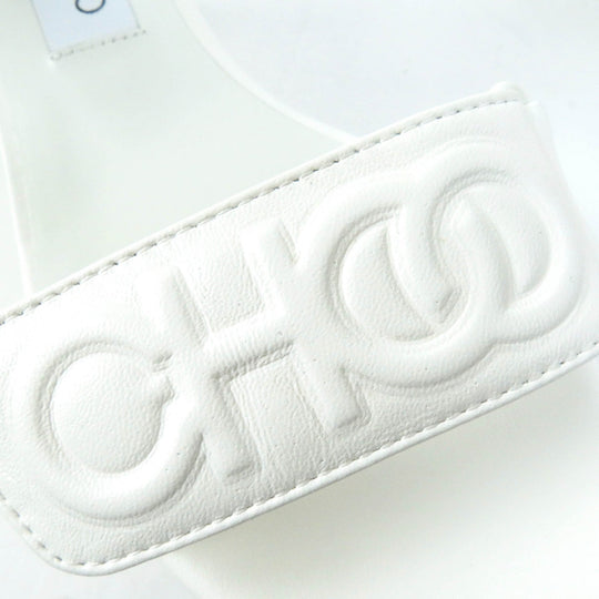JIMMY CHOO Sandals Main: Leather white BLAIR Women 38 Used Authentic