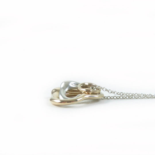 TIFFANY&Co. Necklace Main: AG925, Part: 750 Silver gold El Saperetti Women Used Authentic