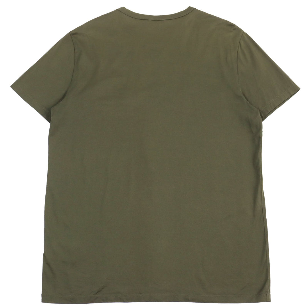 MONCLER Short sleeve T-shirt Main: 100% cotton khaki MAGLIA mens XL Used Authentic
