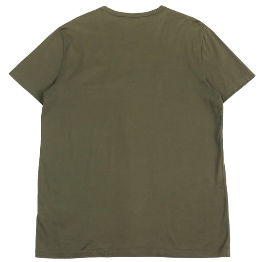 MONCLER Short sleeve T-shirt Main: 100% cotton khaki MAGLIA mens XL Used Authentic
