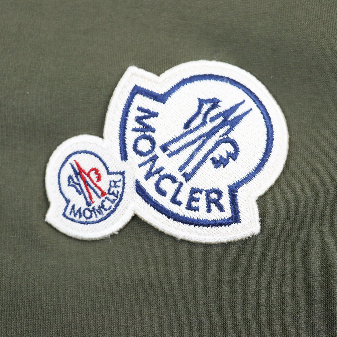 MONCLER Short sleeve T-shirt Main: 100% cotton khaki MAGLIA mens XL Used Authentic
