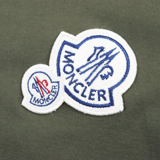 MONCLER Short sleeve T-shirt Main: 100% cotton khaki MAGLIA mens XL Used Authentic