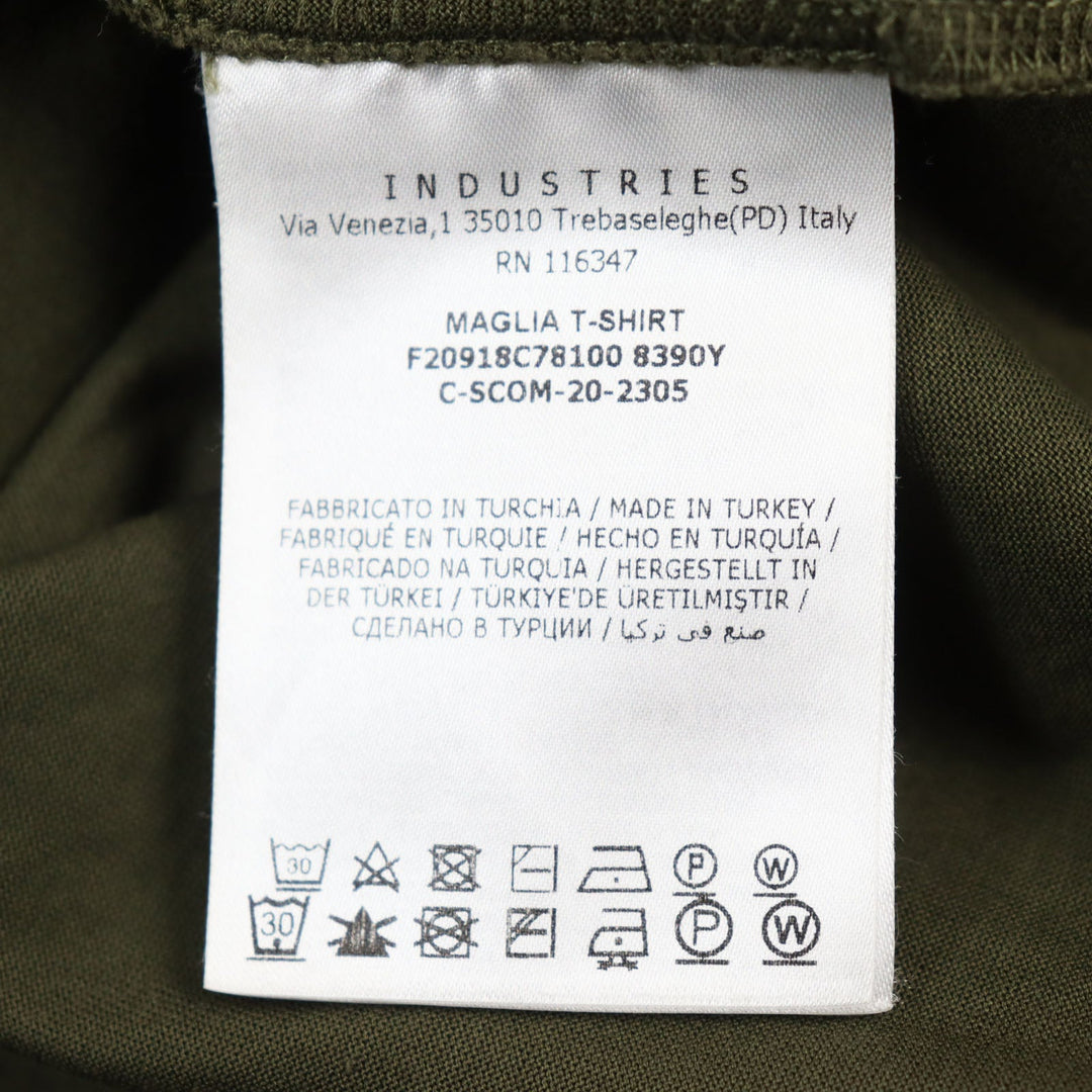 MONCLER Short sleeve T-shirt Main: 100% cotton khaki MAGLIA mens XL Used Authentic