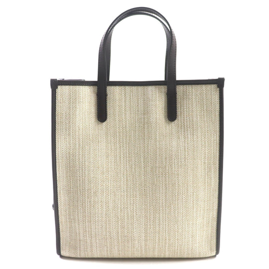 DOLCE&GABBANA Tote Bag BM2259 Main: Canvas, Part: Leather Beige dark brown Medium Shopping Bag mens Used Authentic