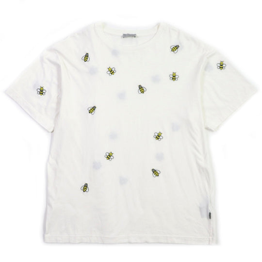 Dior HOMME Short sleeve T-shirt 923J609W5041 Main: 100% cotton, embroidery: 75% rayon, 25% polyester white mens XL Used Authentic