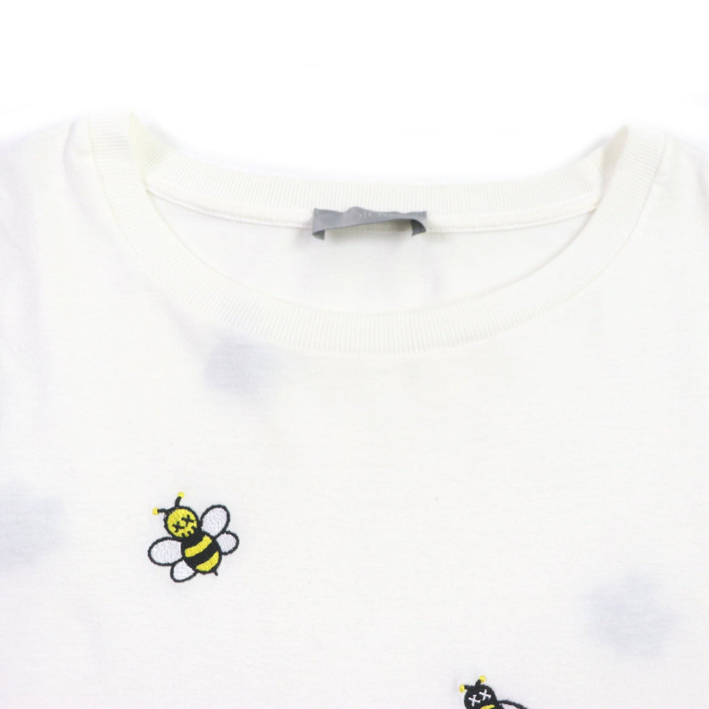 Dior HOMME Short sleeve T-shirt 923J609W5041 Main: 100% cotton, embroidery: 75% rayon, 25% polyester white mens XL Used Authentic