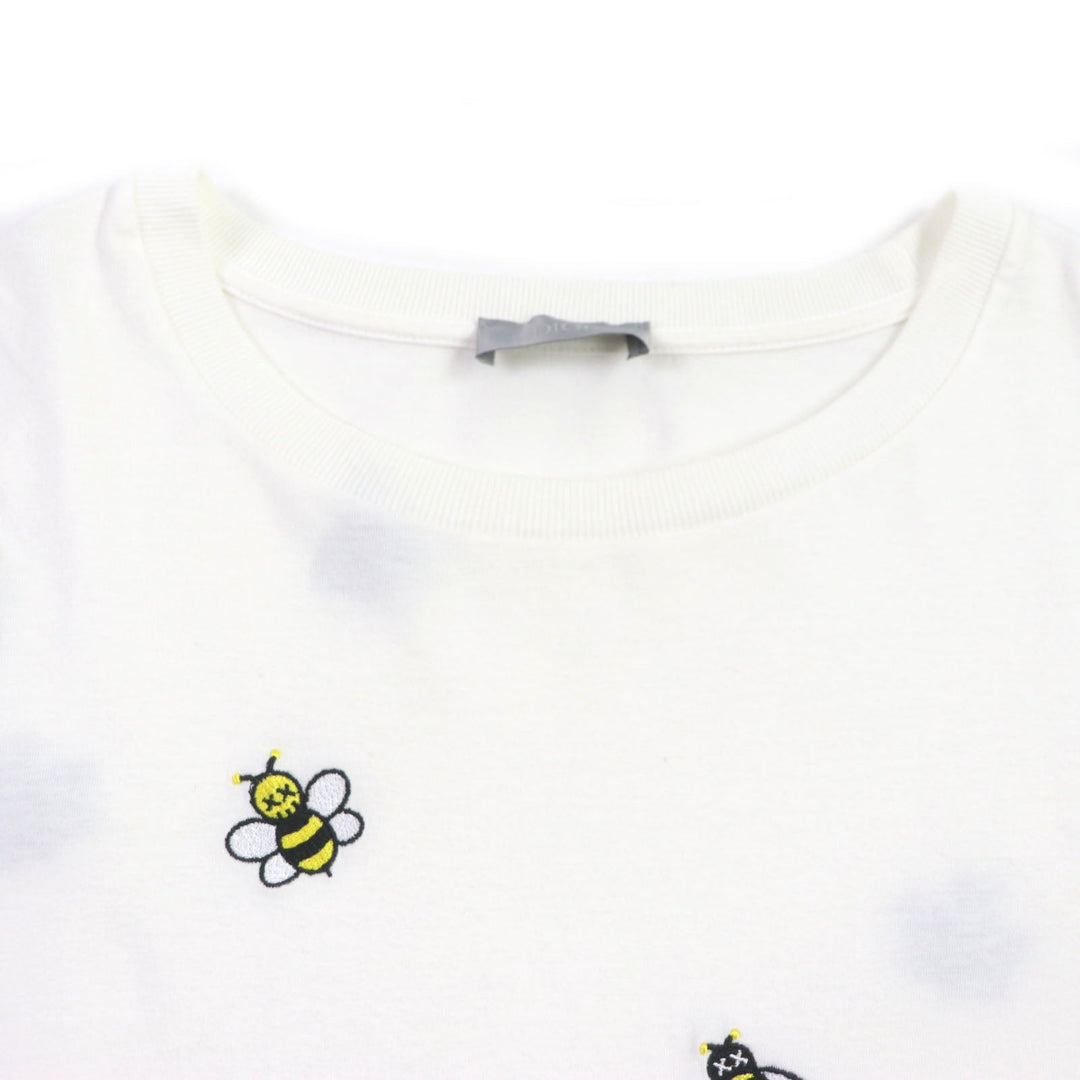 Dior HOMME Short sleeve T-shirt 923J609W5041 Main: 100% cotton, embroidery: 75% rayon, 25% polyester white mens XL Used Authentic