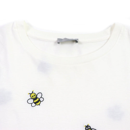 Dior HOMME Short sleeve T-shirt 923J609W5041 Main: 100% cotton, embroidery: 75% rayon, 25% polyester white mens XL Used Authentic