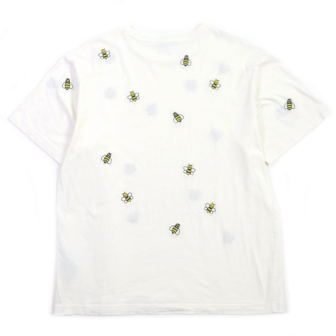 Dior HOMME Short sleeve T-shirt 923J609W5041 Main: 100% cotton, embroidery: 75% rayon, 25% polyester white mens XL Used Authentic
