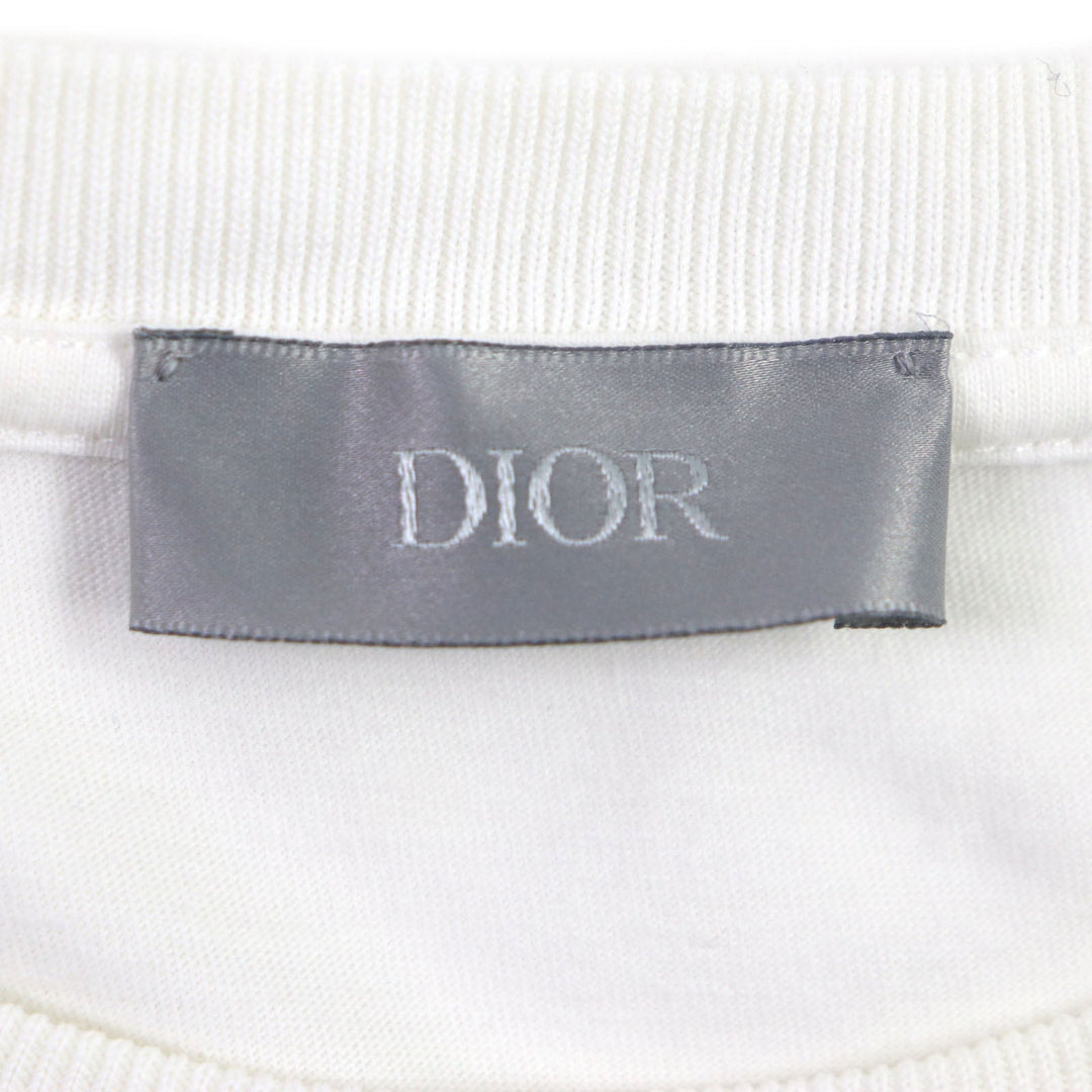 Dior HOMME Short sleeve T-shirt 923J609W5041 Main: 100% cotton, embroidery: 75% rayon, 25% polyester white mens XL Used Authentic