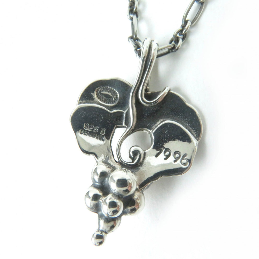 Georg Jensen Necklace Main: SV925, Part: Carnelian Silver Red 1996 Year Necklace Women Used Authentic