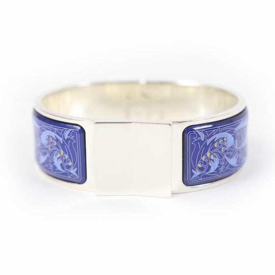 HERMES bracelet Main�FSV925 Silver Blue type Emilel GM Women Used Authentic