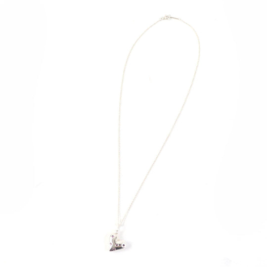 TIFFANY&Co. Necklace Main: SV925, Part: Pink sapphire Silver pink Dots Heart Necklace Women Used Authentic