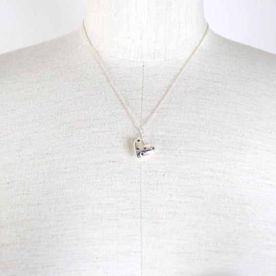 TIFFANY&Co. Necklace Main: SV925, Part: Pink sapphire Silver pink Dots Heart Necklace Women Used Authentic
