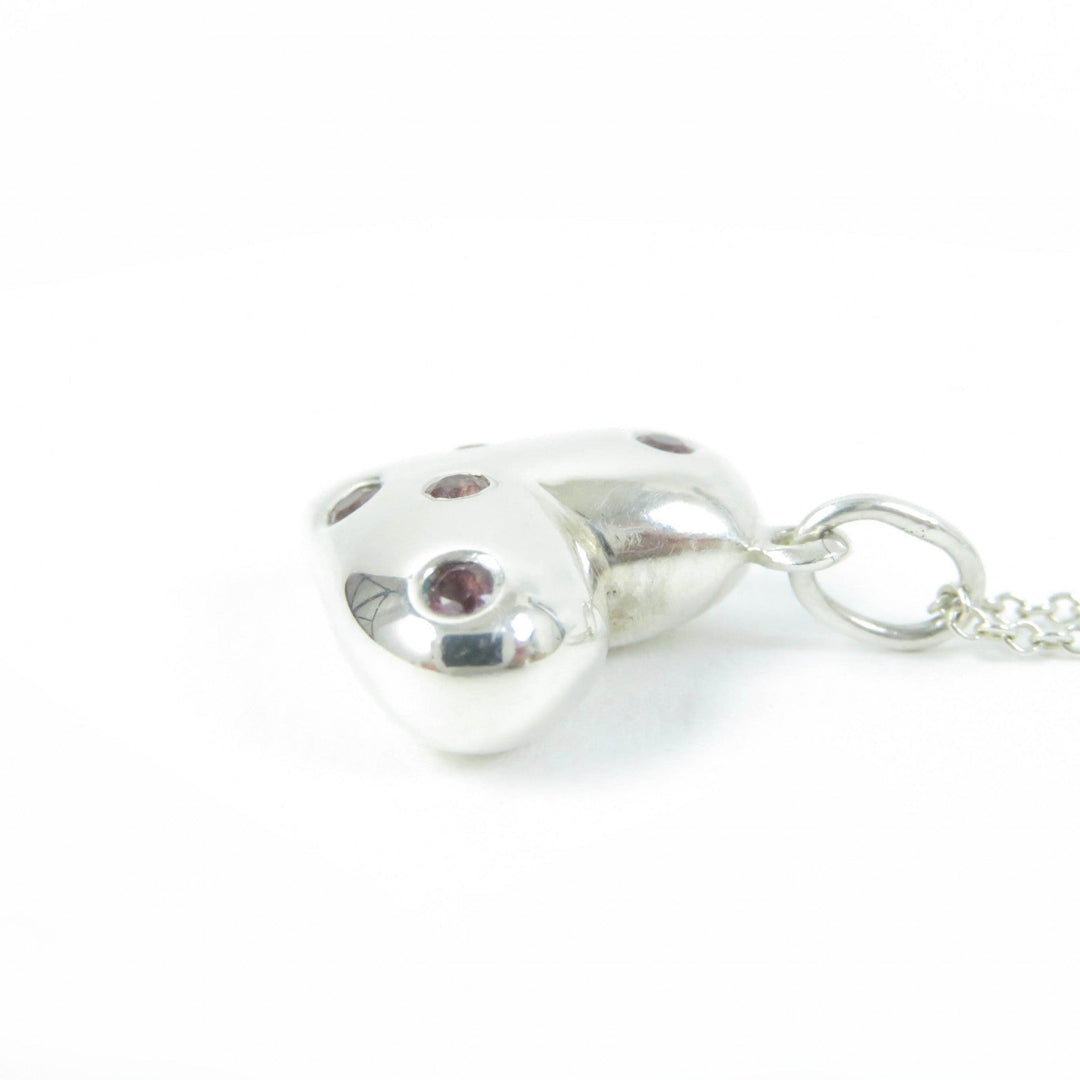 TIFFANY&Co. Necklace Main: SV925, Part: Pink sapphire Silver pink Dots Heart Necklace Women Used Authentic