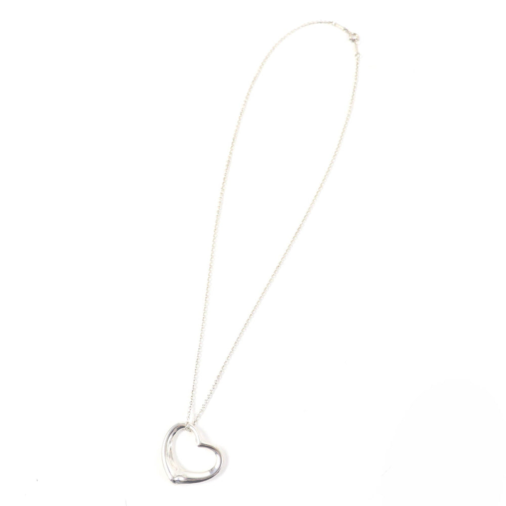 TIFFANY&Co. Necklace Main�FSV925 Silver El Saperetti Open Heart Large Necklace Women Used Authentic