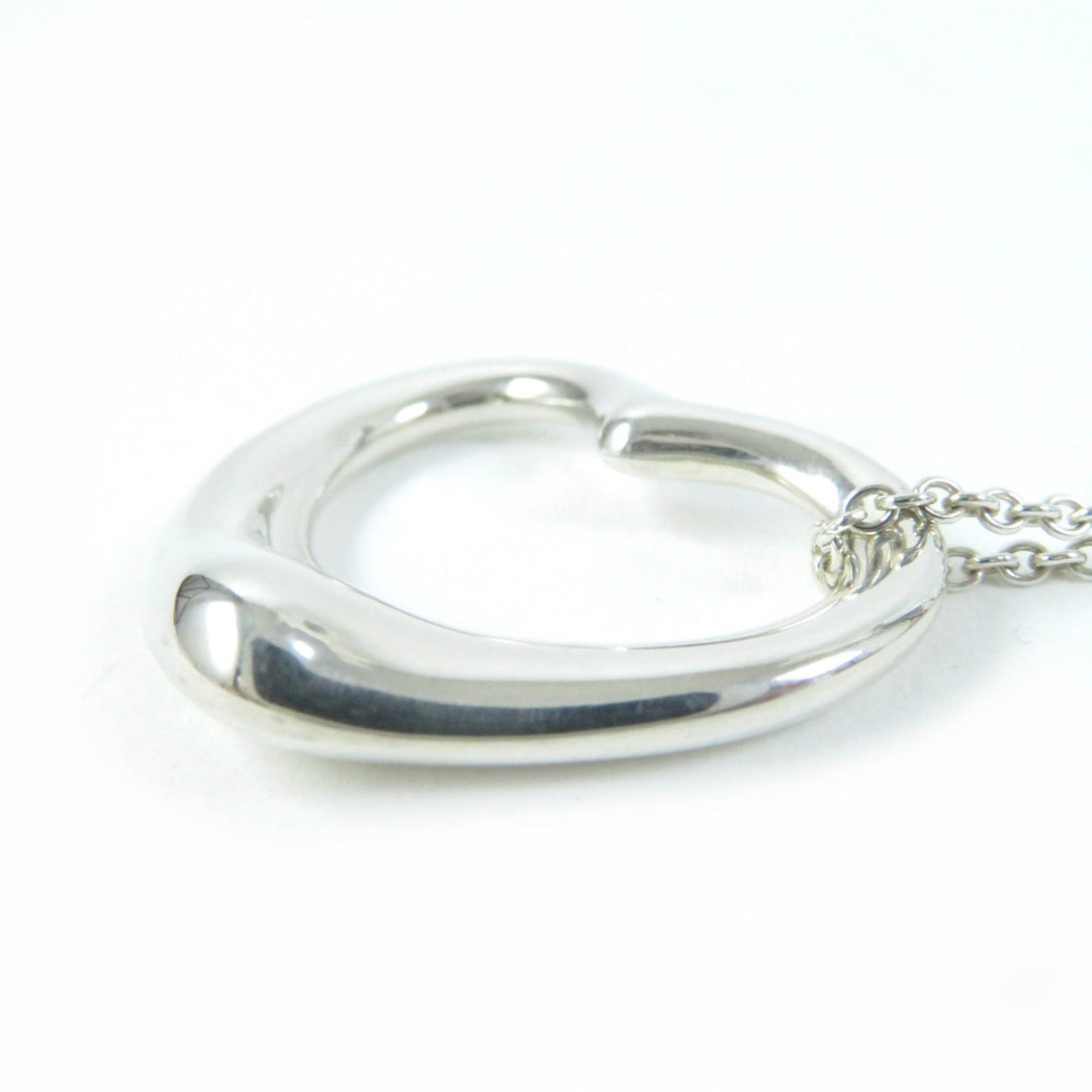 TIFFANY&Co. Necklace Main�FSV925 Silver El Saperetti Open Heart Large Necklace Women Used Authentic