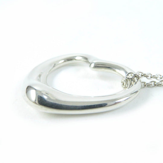 TIFFANY&Co. Necklace Main�FSV925 Silver El Saperetti Open Heart Large Necklace Women Used Authentic