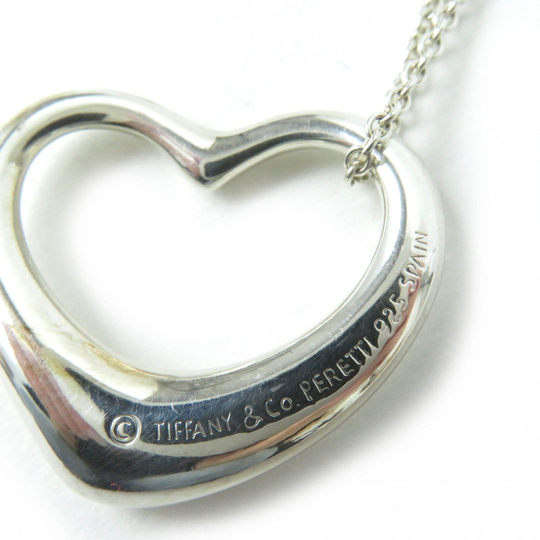 TIFFANY&Co. Necklace Main�FSV925 Silver El Saperetti Open Heart Large Necklace Women Used Authentic