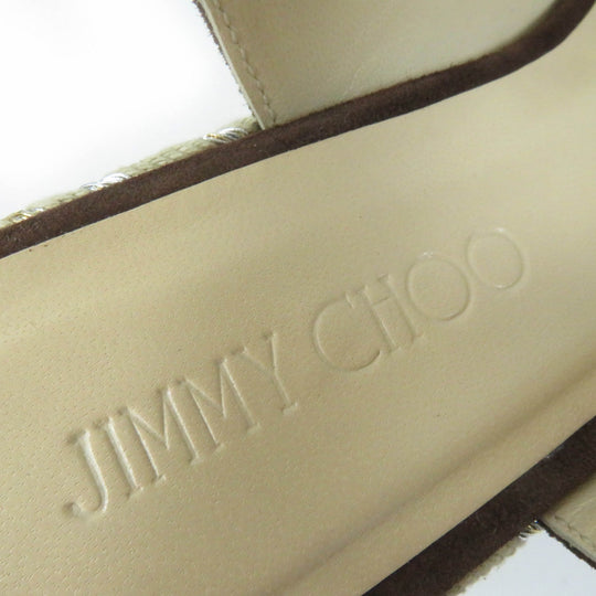 JIMMY CHOO Sandals Main: Suede leather Brown PRAISE Women 38 1/2 Used Authentic